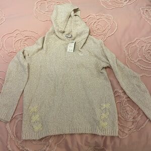 Abercrombie kids Girls oatmeal hooded sweater size 15/16